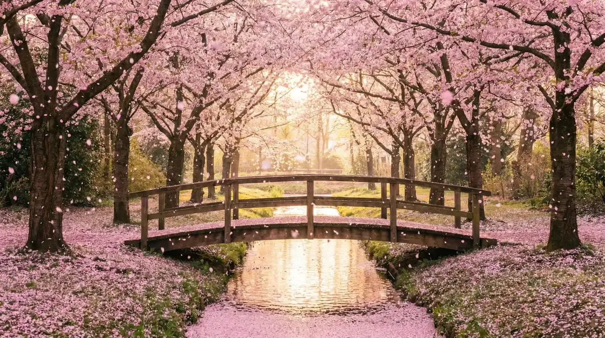 樱花桥畔 - 三优客电影网 唯美风景